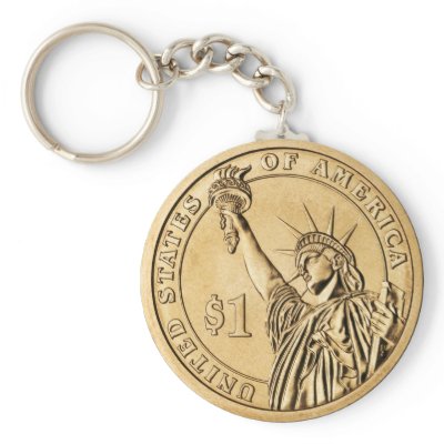 2007 Presidential One Dollar Coin from U.S. Mint Key Chains by TheArts