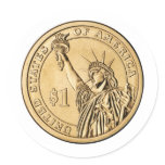 2007 Presidential One Dollar Coin from U.S. Mint Stickers