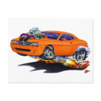 2008-10 Challenger Orange Car Postcard
