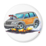 2008-10 PT Cruiser Grey Woodie Magnets