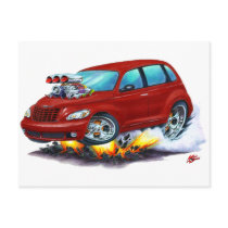 2008-10 PT Cruiser Maroon Car Post Card