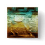 2008 Amber/Turquoise 3 Horse Square Button