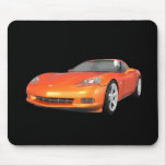 2008 Corvette: Sports Car: Orange Finish: mousepads