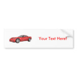 2008 Corvette: Sports Car: Red Finish: Bumper Sticker
