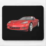 2008 Corvette: Sports Car: Red Finish: mousepads