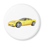 2008 Corvette: Sports Car: Yellow Finish: Magnet
