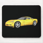 2008 Corvette: Sports Car: Yellow Finish: mousepads