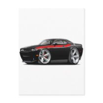 2009-11 Challenger RT Black-Red Car Post Card