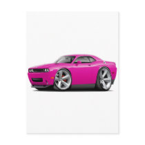 2009-11 Challenger RT Fuschia Car Postcard