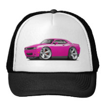 2009-11 Challenger RT Fuschia-White Car Trucker Hats