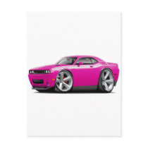2009-11 Challenger RT Fuschia-White Car Postcard