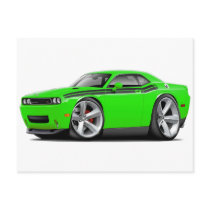 2009-11 Challenger RT Lime-Black Car Postcard