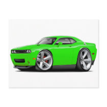 2009-11 Challenger RT Lime Car Postcard