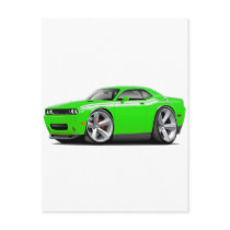 2009-11 Challenger RT Lime-White Car Postcards