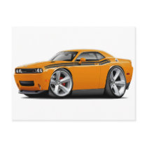 2009-11 Challenger RT Orange-Black Car Postcards
