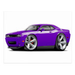 2009-11 Challenger RT Purple-White Car Postcards