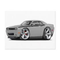 2009-11 Challenger RT Silver-Black Car Postcards
