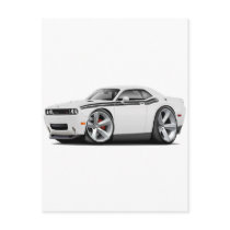 2009-11 Challenger RT White-Black Car Post Card