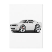2009-11 Challenger RT White Car Post Cards