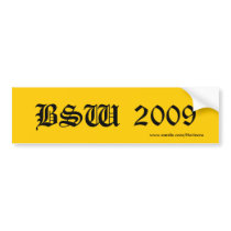 2009 BSW Graduate Bumper Stickers