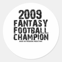 2009 FANTASY FOOTBALL CHAMPION STICKERS