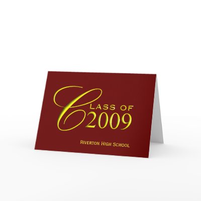 2009 Graduation Custom Card - Blank Inside by class_of_store