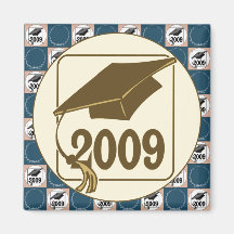 2009 Graduation Hat Design Refrigerator Magnets