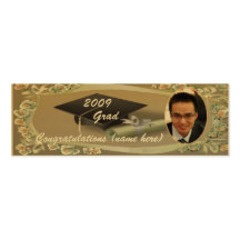 2009 Graduation Personalise Photo Bookmark Business Card
