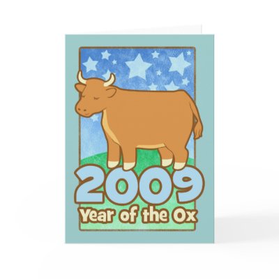 2009 Kids Year of Ox Greeting Cards by koncepts