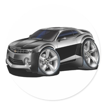 2010-11 Camaro Black Car Sticker by maddmaxart