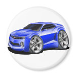 2010-11 Camaro Blue Car Refrigerator Magnets