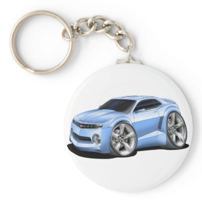 2010-11 Camaro Lt Blue Car Keychain by maddmaxart