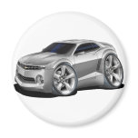 2010-11 Camaro Silver Car Magnet