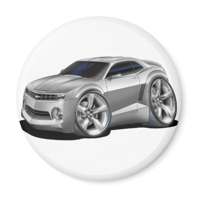 2010-11 Camaro Silver Car Magnet by maddmaxart