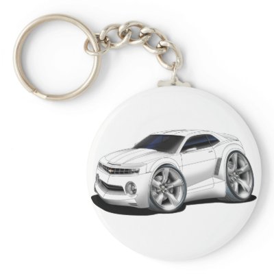 2010-11 Camaro White Car Key Chain by maddmaxart