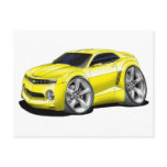 2010-11 Camaro Yellow car Post Cards