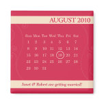 2010 August Calendar Save the Date Magnet