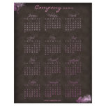 2010 Calendar floral pink brown flyer