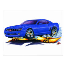 2010 Camaro Blue Car Post Cards