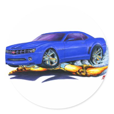 2010 Camaro Blue Car Stickers by maddmaxart