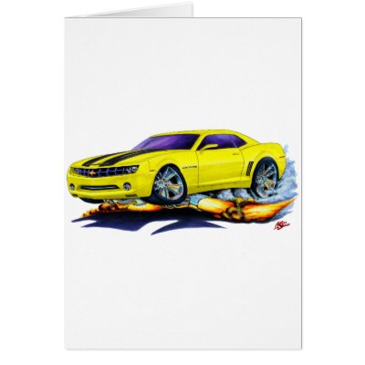 2010 Camaro Yellow-Black Car Cards by maddmaxart