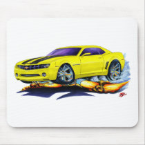 2010 Camaro Yellow-Black Car Mousepad