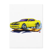 2010 Camaro Yellow-Black Car Postcards