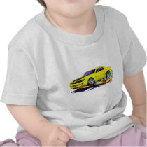 2010 Camaro Yellow-Black Car Tee Shirt