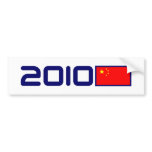 2010 China FLAG Bumper Sticker
