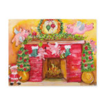 2010 Christmas Decorating Flying Pigs Postcard