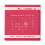 2010 December Calendar Save the Date Magnet