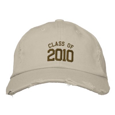 2010 graduation cap in Khaki Embroidered Baseball Caps by aslentz