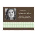 2010 Graduation Party Invitation Argyle Charm Post Cards
