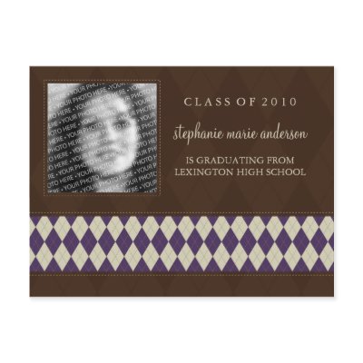 2010 Graduation Party Invitation Argyle Charm by GraduateGear